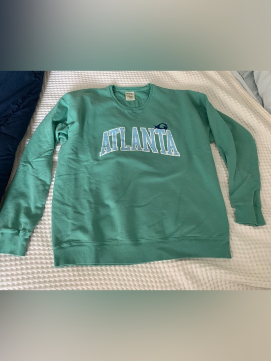 Comfort Wash Tops - Georgia Aquarium Atlanta Printed Crewneck Sweatshirt Size Large
